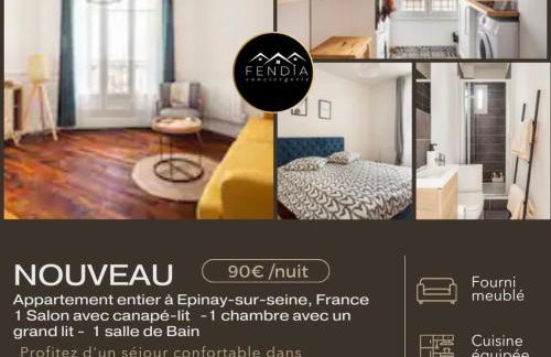 Cosy T2 proche Stade de France & Paris - 4 Pers - Foto 1