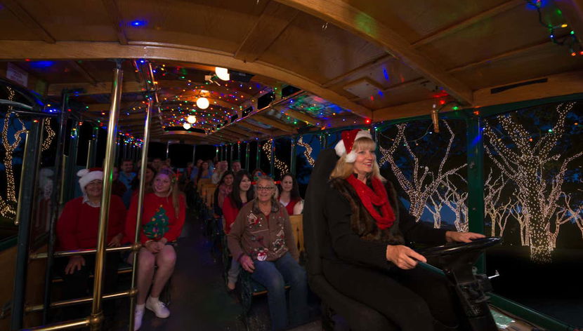 All'interno del filobus