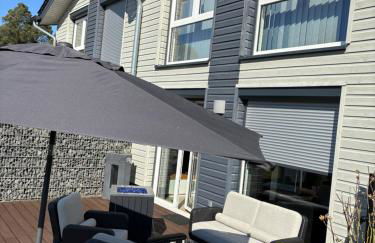 Wood&Stone - Modernes Haus in Seenähe am Tankumsee mit Terrasse, Outdoorküche, Kamin, Homeoffice Bereich & voll ausgestatteter Küche im Naherholungsgebiet - Foto 72