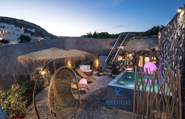 Rock Villas - Emporio | Pool, Jacuzzi, Castle View - Foto 54