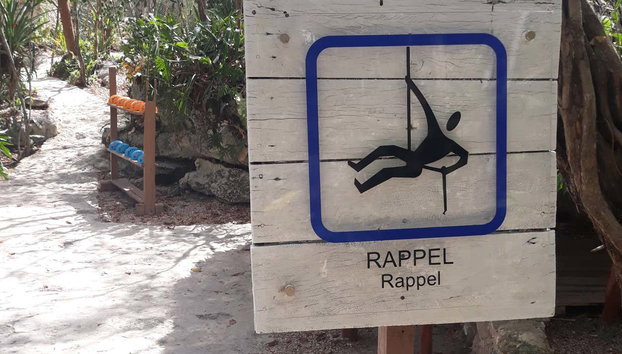 Entrada al cenote Xcanché - Foto 2, Área de rápel del cenote Xcanché