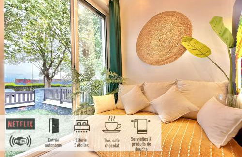 30 - Appartement avec TV XL, 2 chambres, jardin, parking, prox Gare et CentreLille - Foto 1