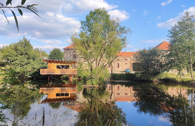 TinyHousebeiDresden spektakuläres winziges Häuschen auf Stelzen im Pferdeteich, Kaminofen, umlaufende Terrasse - Nähe Sächsische Schweiz - Foto 23