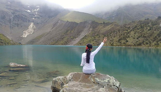 Contemplando la vista sulla laguna