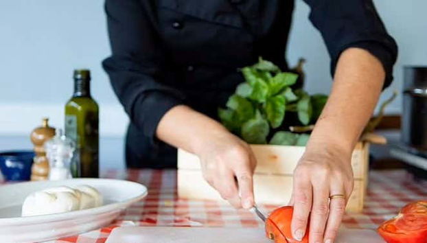 Ingredients for a caprese salad