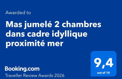 Mas jumelé 2 chambres dans cadre idyllique proximité mer - Foto 18