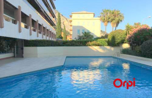 Studio spacieux, climatisé avec vue mer, piscine, WIFI et parking privé à Menton - FR-1-647-29 - Photo 3