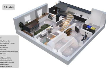 HOUSE 756 MAINZ - DESIGN-FERIENHAUS, 4 Schlafzimmer, 3 Bäder, SAUNA & Kamin - Foto 8