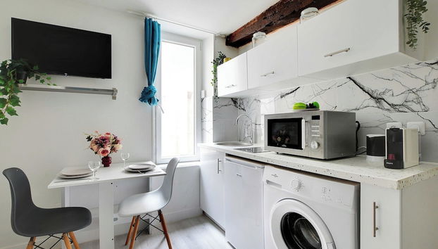 Studio in the Heart of the Marais - Foto 4, Cocina privada