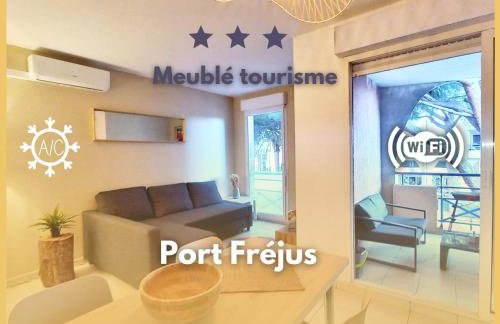 " Le Bleu Marine" Port Fréjus - Cosy T2- Clim & WIFI - Foto 1