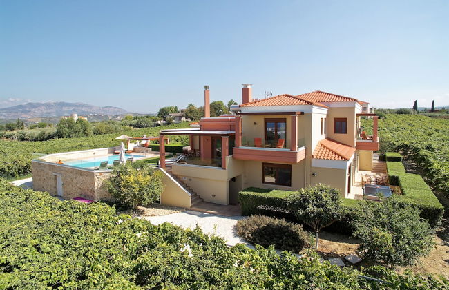 Cretan Vineyard Hill Villa Private Pool, Panoramic View, Beautiful Vineyard - Photo 30