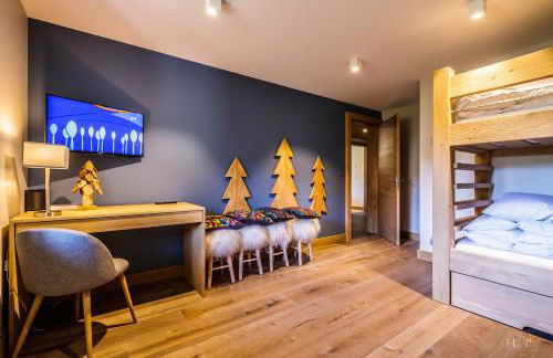 Ski in ski out Le Moulin charming duplex just 50 m from Princesse gondola Megève - Foto 14