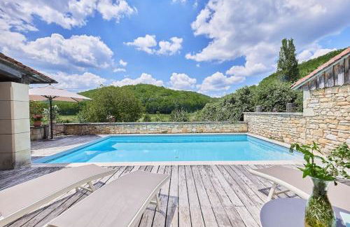 Maison 5 étoiles luxe 6p piscine privée chauffée Lascaux - Foto 56
