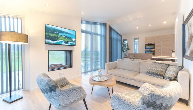 Cozy Chalet with Fireplace near Oosterschelde - Foto 5, Zona de estar