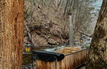 Creek Side Cabin with Wood Fired Hot Tub and Fire Pit - Foto 29