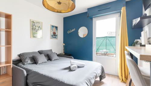 Studio Centre-Ville avec Terrasse et Parking Sécurisé Gratuit - Foto 3