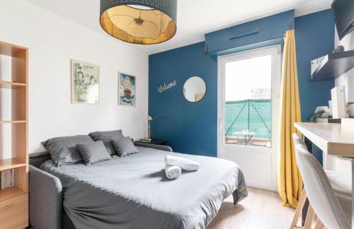 Studio Centre-Ville avec Terrasse et Parking Sécurisé Gratuit - Foto 3