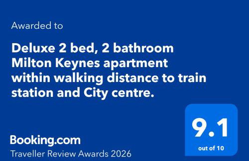 Deluxe 2 bed, 2 bathroom Milton Keynes apartment within walking distance to train station and City centre. - Foto 33