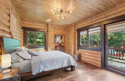 Log House Chalet, Volleyball field, Sauna, Hot Tub - Foto 58