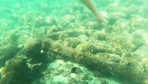 Contemplando os fundos marinhos da praia Las Gatas