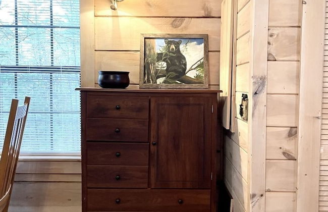 Perfectly private! Hot tub, king sized bed, grill, washer/dryer, and motorcycle friendly! Studio Cabin by RedAwning - Foto 18