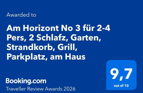 Am Horizont No 3 für 2-4 Pers, 2 Schlafz, Garten, Strandkorb, Grill, Parkplatz, am Haus - Foto 2