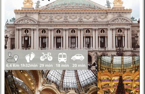 Nice Apartment with amazing view of Paris with private Parking - Foto 44