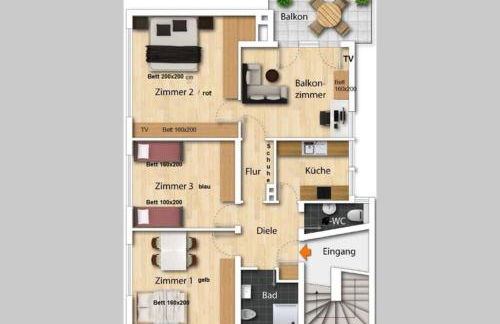 Große Wohnung 20 km von Köln bis zu 17 Personen - Foto 4