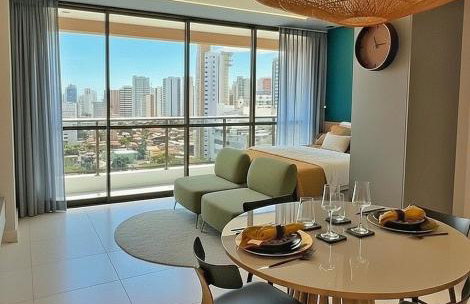 Flat Luxo com Coworking, Academia e Rooftop - WiFi 1Gb - Beira Mar 4 min - Foto 3