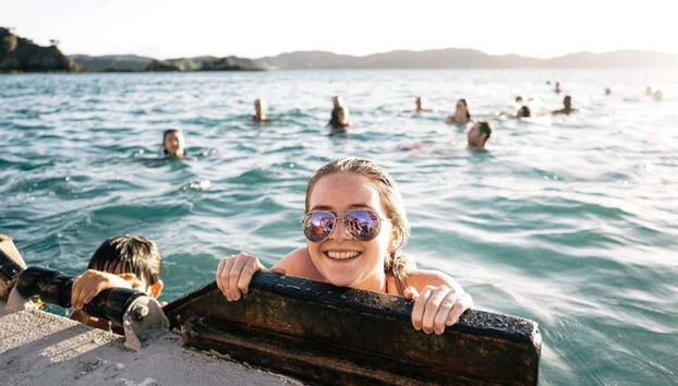 Disfrutando de un baño