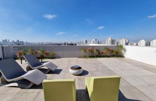 Ap10 Prático, confortável com wifi, piscina, rooftoop e academia em frente ao Metrô - Photo 18