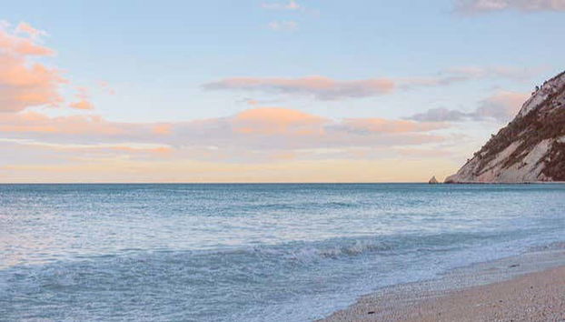 One of the beaches that you can reach by Vespa