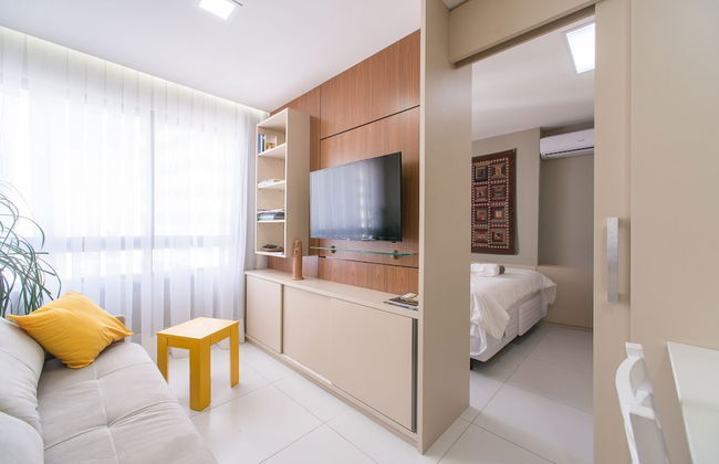 Excelente flat em Setúbal, Boa Viagem 1Q 3 pessoas. Conforto e ótima localização PM805 - Photo 9