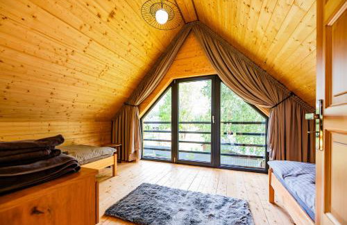 Przystanek Kistówko komfortowe domki z jacuzzi, staw wędkarski, kominek, las, przestrzeń - Foto 79