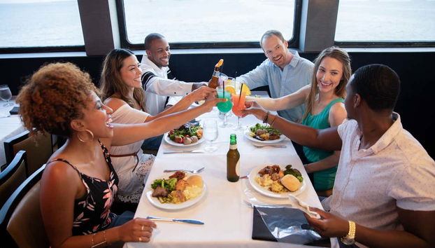 Toasting with friends