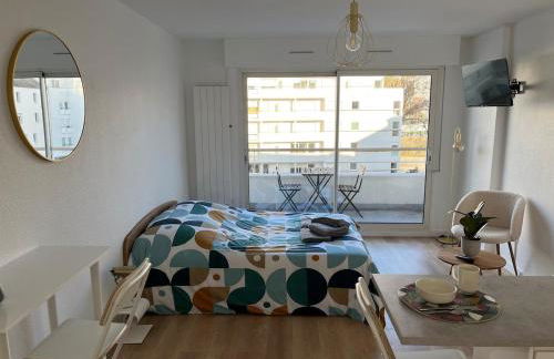 Joli studio cozy, balcon, Cité des Congrès, Gare Sud - Photo 1