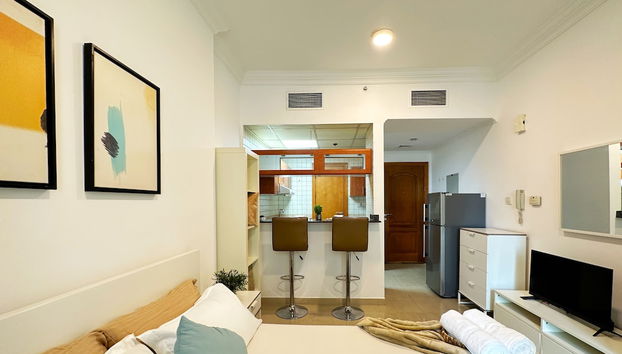 Studio w Balcony &RoofTop Pool in Marina - Foto 5, Habitación