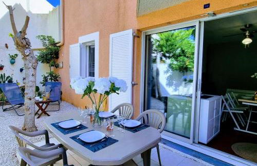 Le MARINE Rez de Jardin direct Plage Parking Privé Climatisé - Foto 8