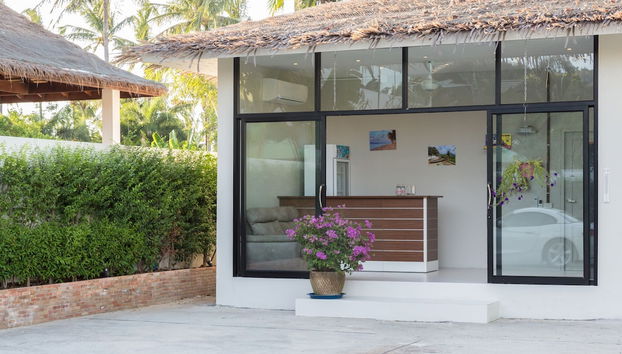 Mostrador de check-in y check-out