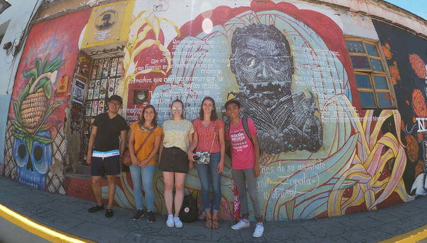 Durante il free tour di Oaxaca