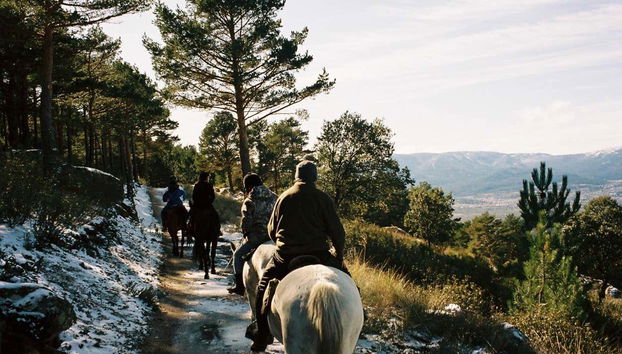 First snows in the mountains of Madrid