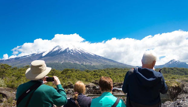 Contemplando o vulcão Osorno