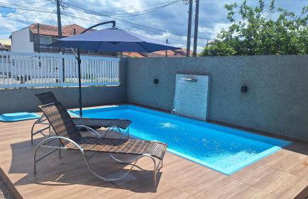 Mar Doce Lar Casa na praia de guaratuba com piscina e ar condicionado - Foto 4