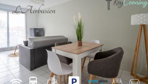 L'Airbusien - Terrasse et parking - Airbus à coté - Foto 1