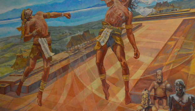 Mural of a typical ball game