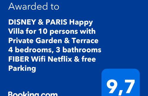 DISNEY & PARIS Happy Villa for 10 persons with Private Garden & Terrace 4 bedrooms, 3 bathrooms FIBER Wifi Netflix & free Parking - Foto 51