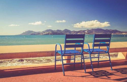 CANNES plage 2mn/45m2/vue mer/inernet/clim/parking privé - Photo 34