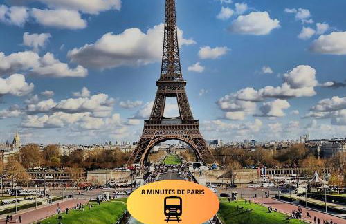 -L'émeraude de Louis XVI- Idéal pour Couple-Solo-Pro 8min de Paris-1min de la gare - Foto 18