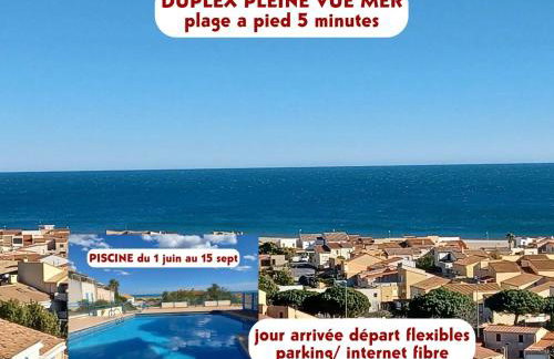 duplex pleine vue mer piscine plage a pied 5 minutes internet parking - Foto 1
