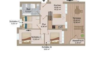 Strand-Penthouse, 128 qm, Maisonette, Parkplatz - Foto 52